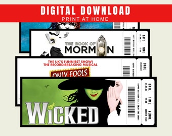 Personalized Musical Theatre Ticket: Event Souvenir (Digital Download)