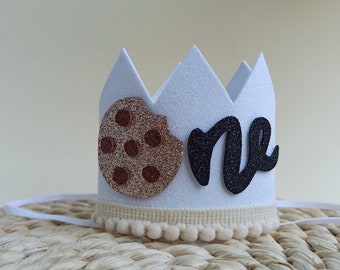 Milch-und-Keks-Geburtstagskrone, Ein-Milch-und-Keks-Partyhut, Keks-Outfit zum 1. Geburtstag