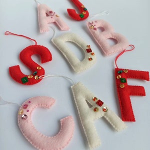 Letters for Stocking and gifts, Valentine's day ornaments, Christmas stoking Tassels, Personalized gifts, Custom stocking decor