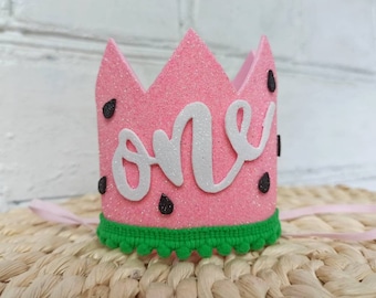 Corona de sandía para primer cumpleaños, disfraz de melón para fiesta de cumpleaños, fiesta de cumpleaños de frutas