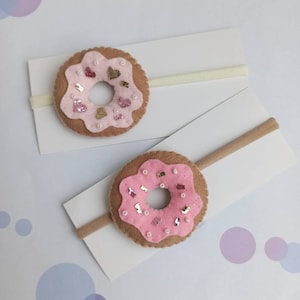 Donut headband for girls, Donut birthday crown, Baby donut photo props, First birthday headband, Gift for newborn