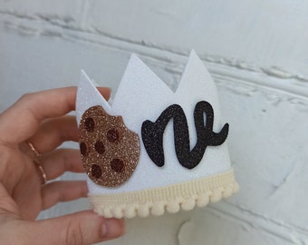 Milch-und-Keks-Geburtstagskrone, Ein-Milch-und-Keks-Partyhut, Keks-Outfit zum 1. Geburtstag