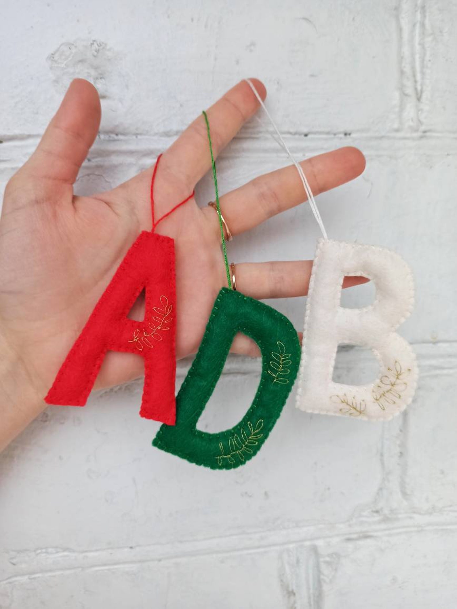 Letters for Stockings and Gifts Christmas Ornaments - Etsy