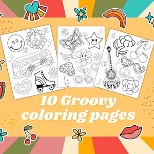 Printable groovy coloring pages for kids