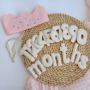 Numéros d’étape ressentis, jalon mensuel de bébé, numéros de compte à rebours, suivi du mois de bébé, cadeau de grossesse personnalisé
