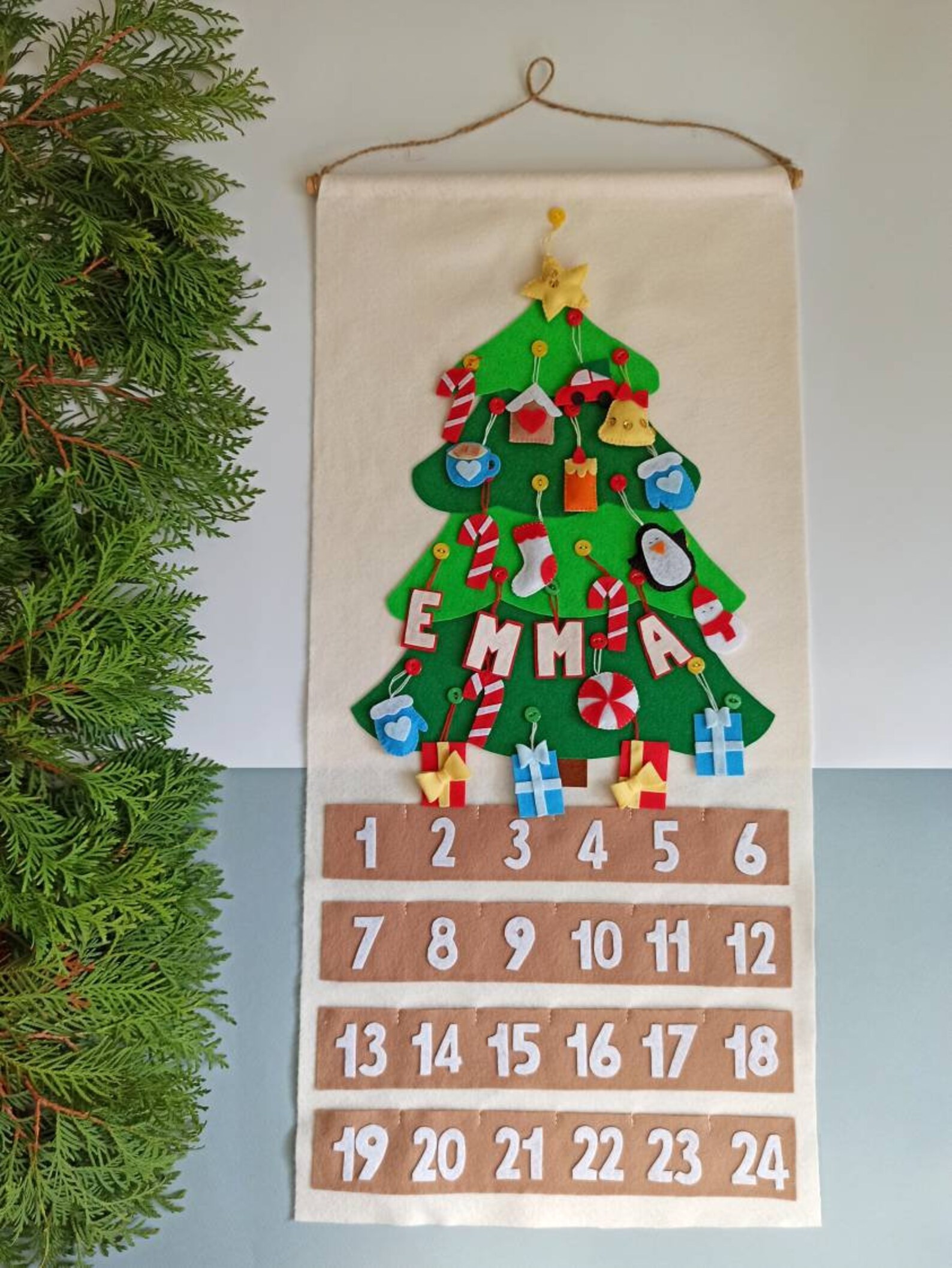Felt Advent Calendar Advent Calendar for Kids Felt Advent Etsy