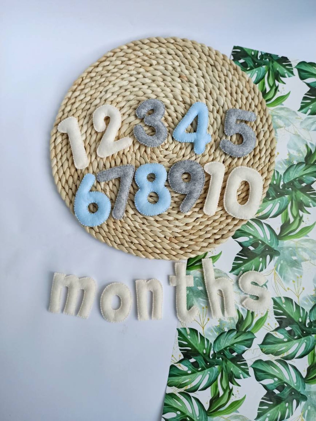 Baby Boy Milestone Numbers, Milestone Pennant, Monthly Photo Props ...