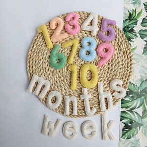 Maandelijkse mijlpaalnummers voor babyfoto's, Rainbow mijlpaalnummers, cadeau voor nieuwe moeder