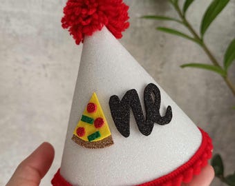 Italian 1st birthday party hat, Pizza Birthday party outfit, Pizza Birthday Decor, Pizza party slice of fun, Slice slice baby party crown