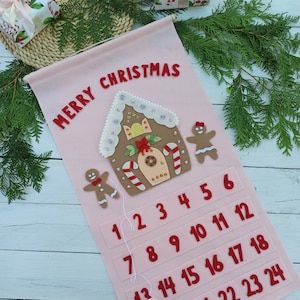 Christmas advent calendar for kids with gingerbread house