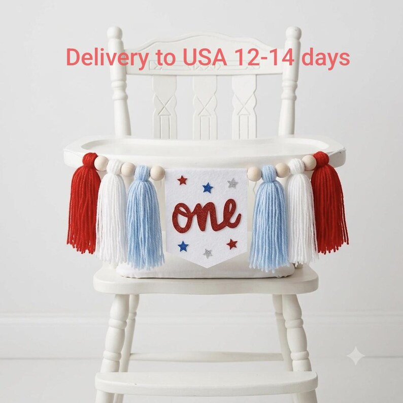 One American Babe Party banner, Stars stripes and lots of fun birthday party, 4th of July 1st birthday, our little firecracker image 3