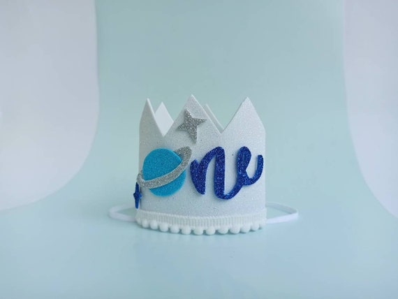 Space 1st birthday crown, 1st Trip Around Sun Birthday, Rocketship Birthday, Planet Birthday, Outer Space Birthday hat