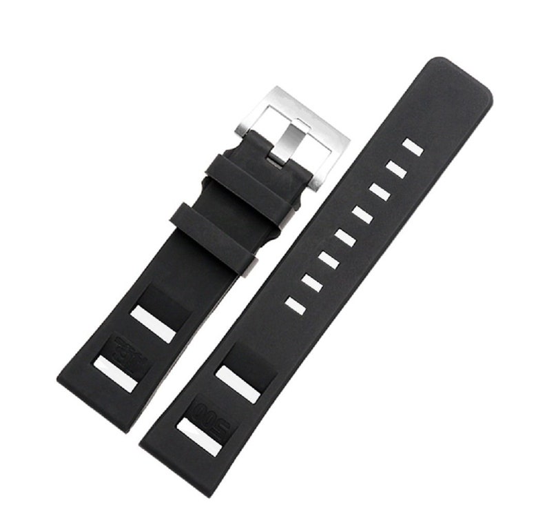 22mm 23mm Black Silicone Rubber Watch Band Strap fits Watches Etsy