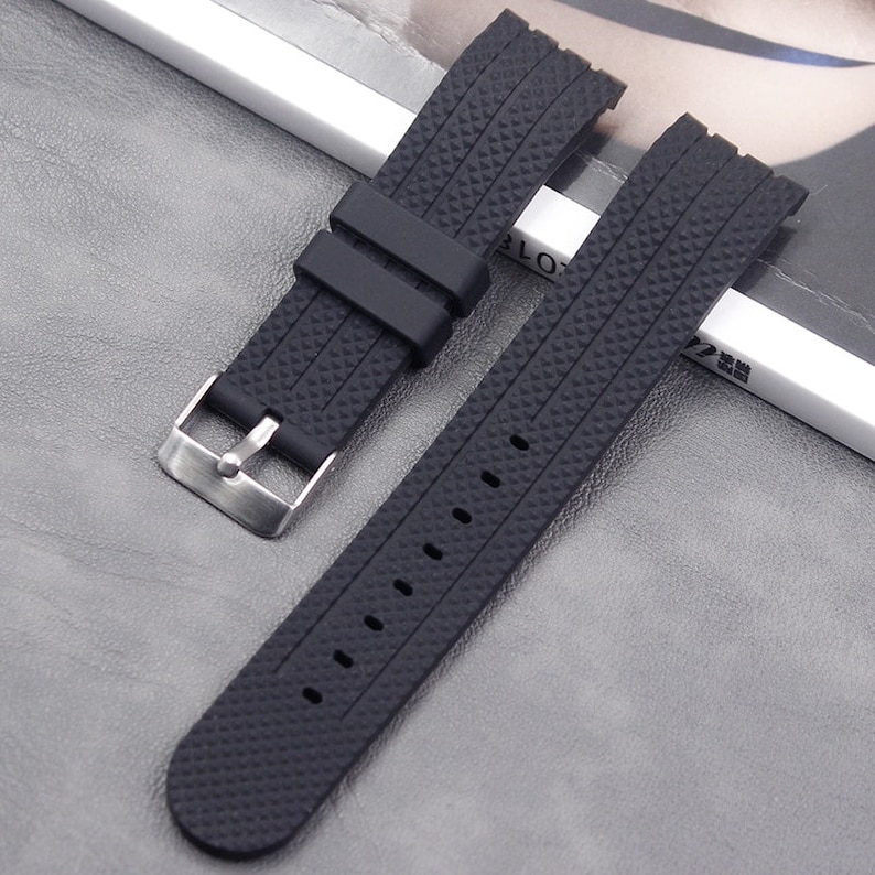 G24 24mm Curved End Silicone Rubber Watch Band Strap Men and Etsy UK