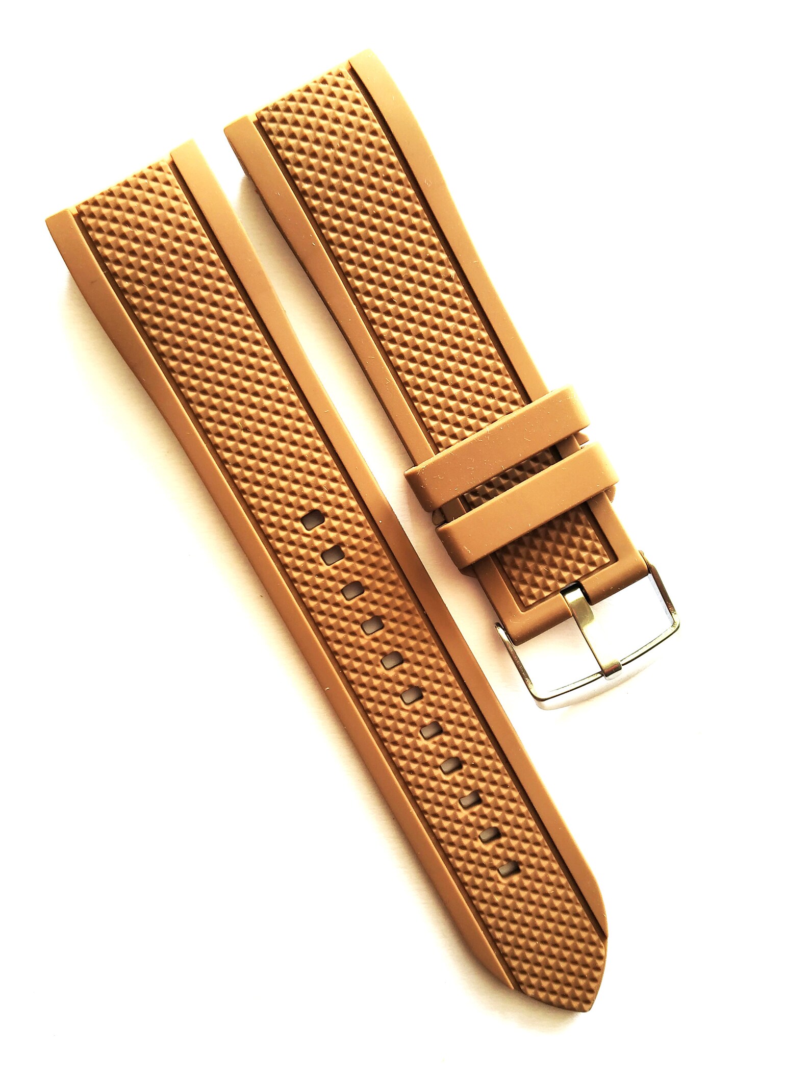 24mm Curved end Silicone Rubber Watch Band Strap Etsy