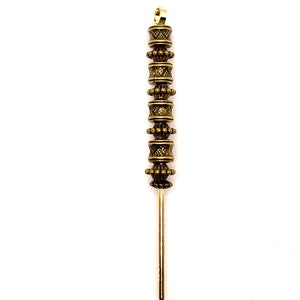 Pewter Colored Metal and Beaded Cigar Accessory; Cigar Nubber; Cigar Poker; Bowl Cleaner