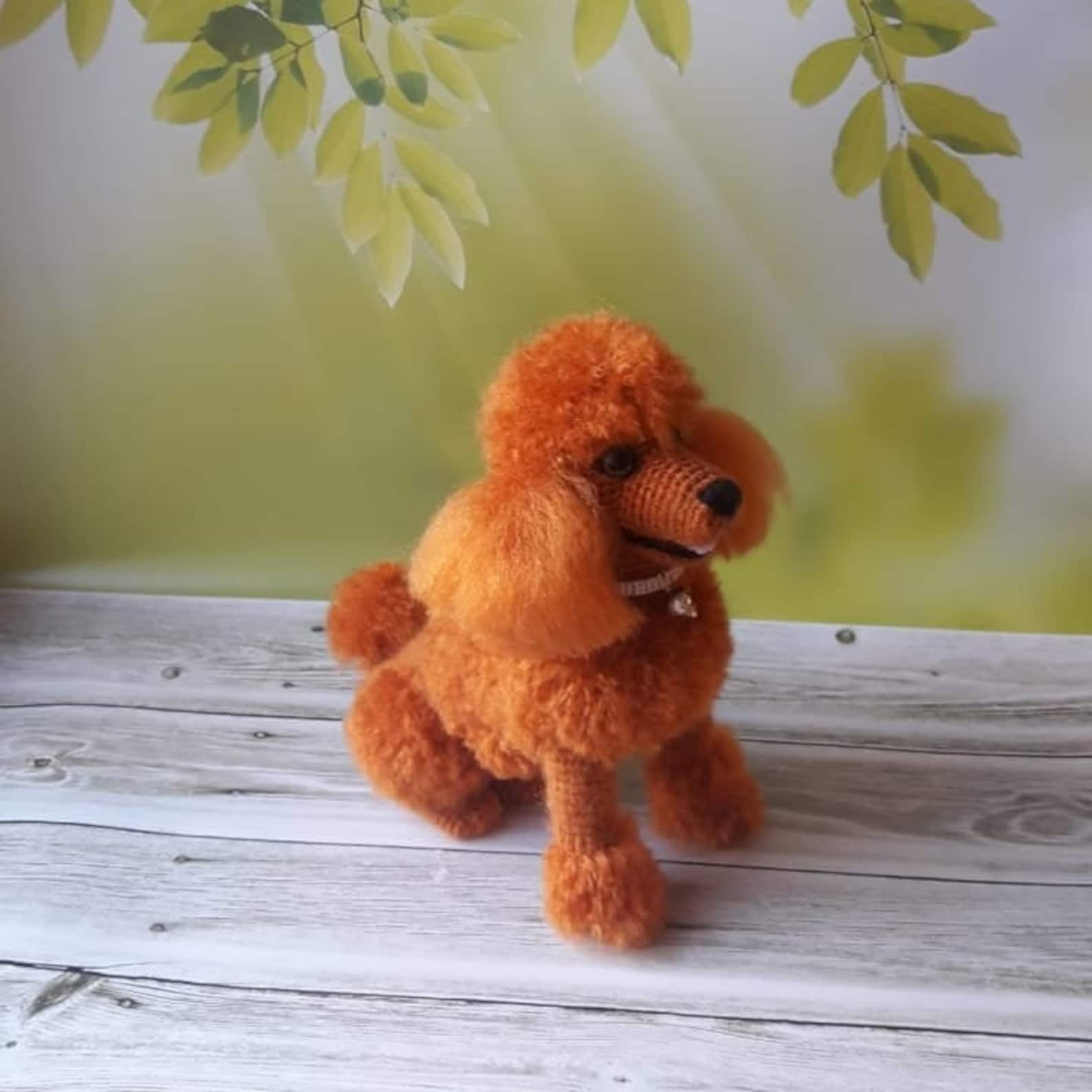 Rot pudel personalisiert Hund Miniatur Realistische Stofftiere Etsy