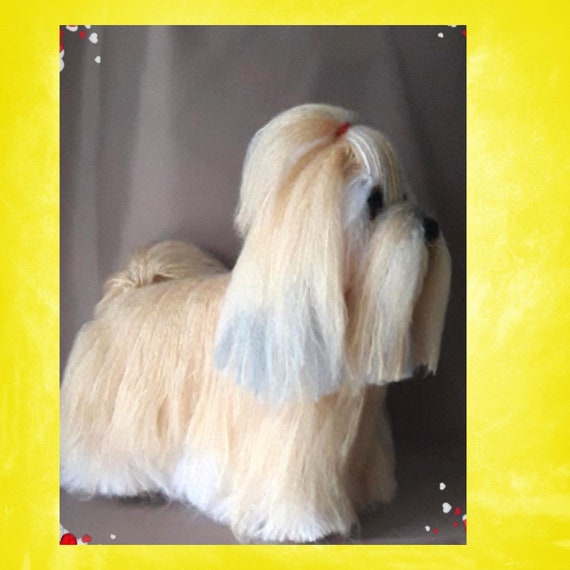 stuffed lhasa apso dog