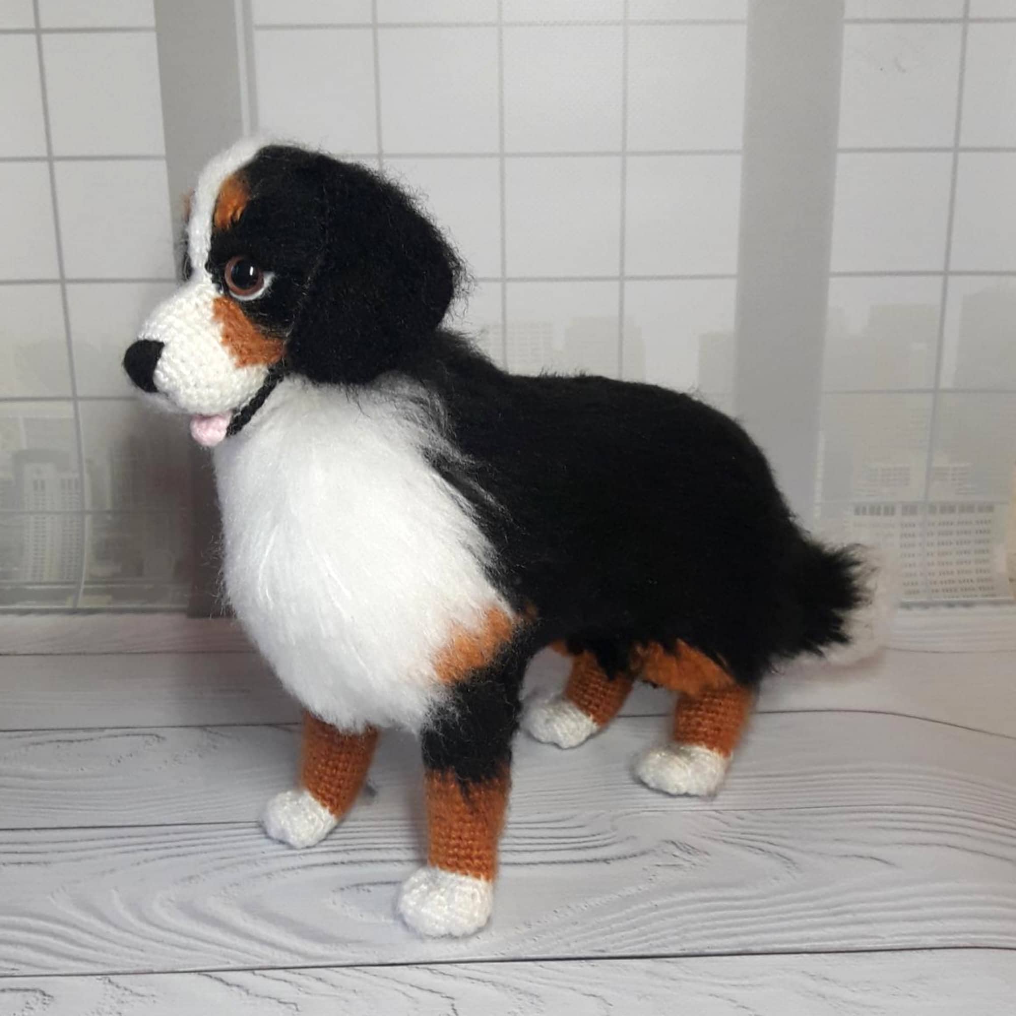 Custom Bernese Realistic stuffed dog personalized furry dog Etsy