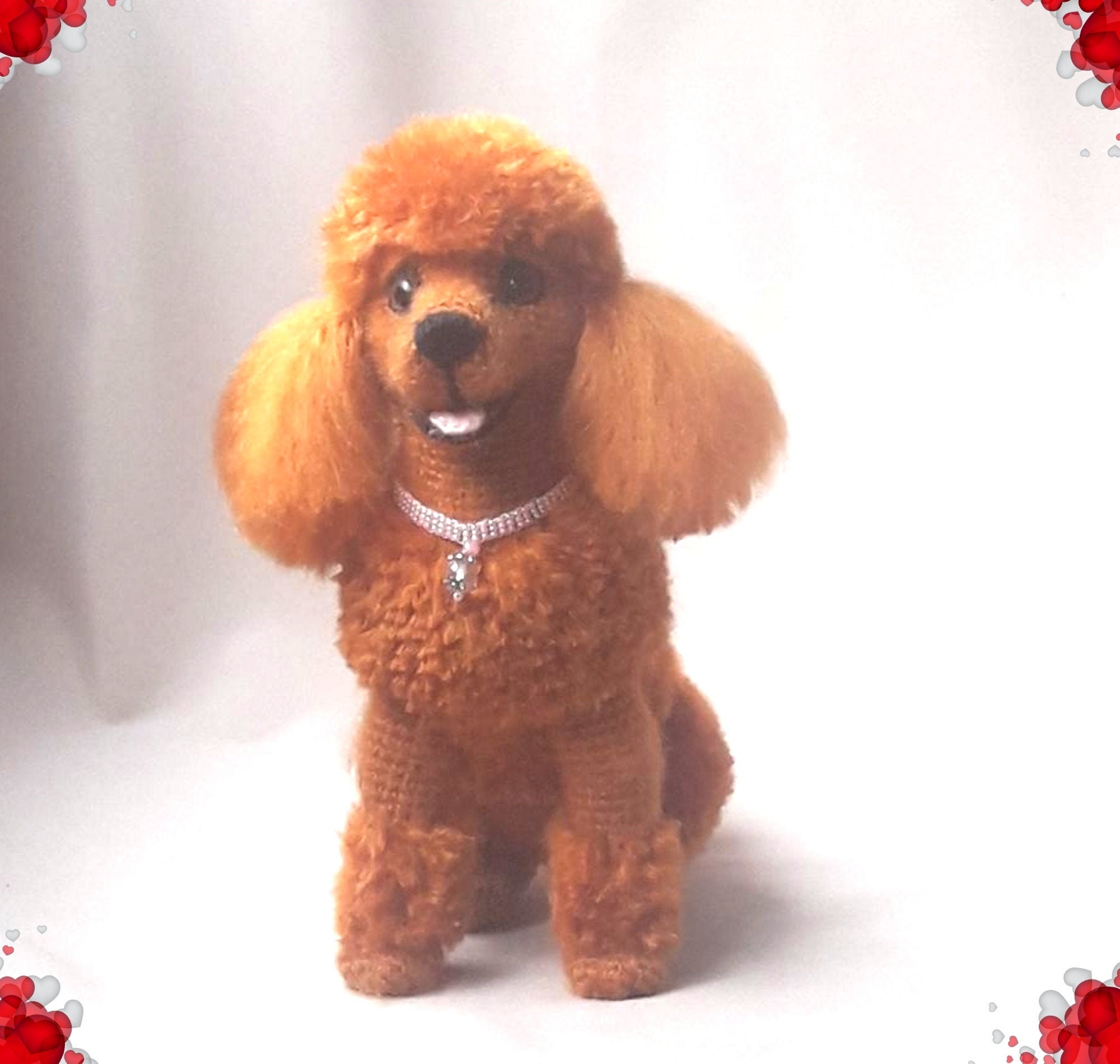 Rot pudel personalisiert Hund Miniatur Realistische Stofftiere Etsy