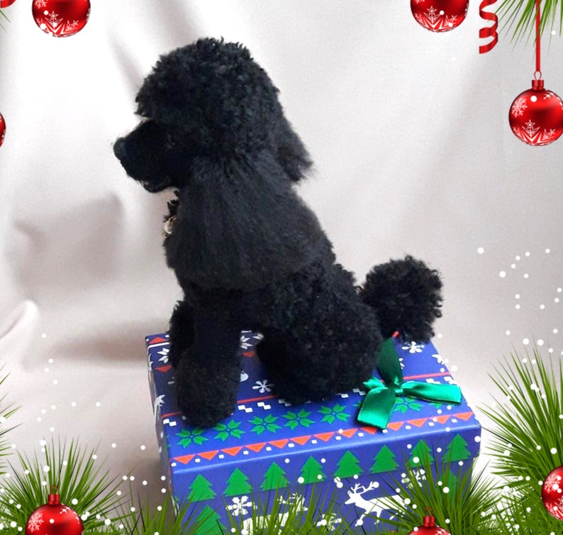Schwarz pudel personalisiert Hund Realistische Stofftiere Etsy