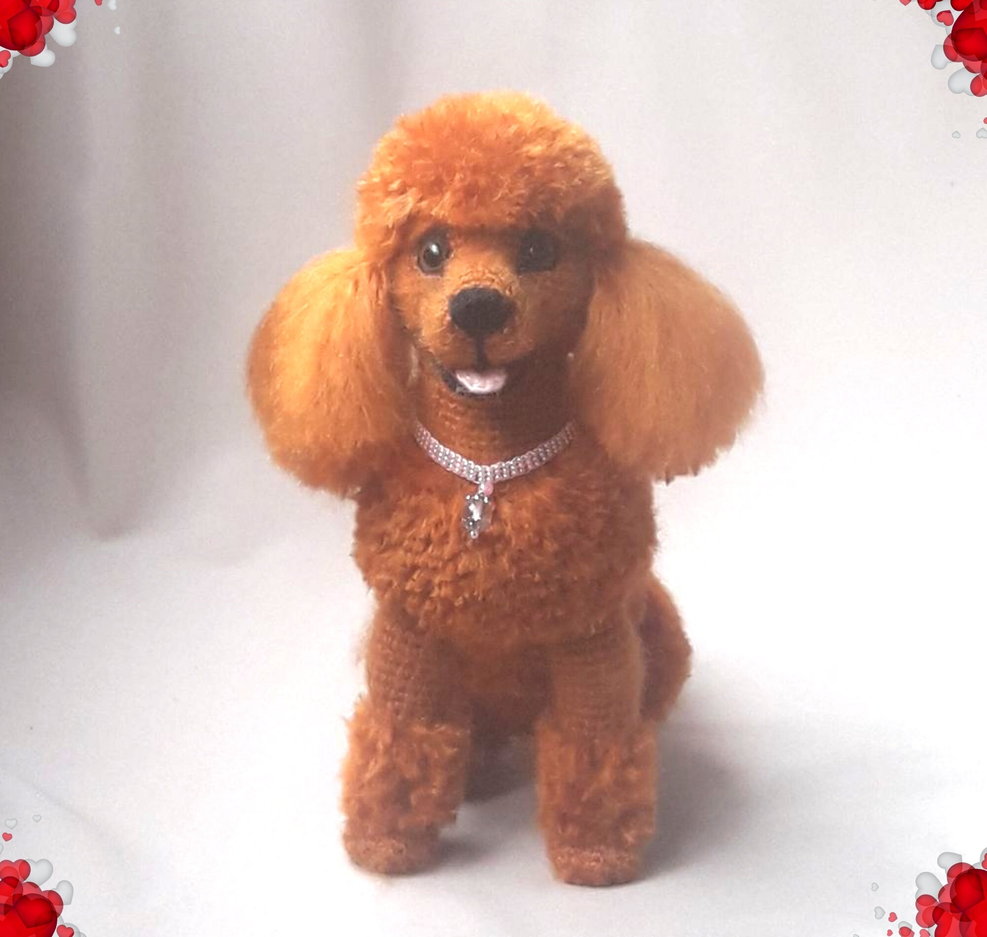 Rot pudel personalisiert Hund Miniatur Realistische Stofftiere Etsy