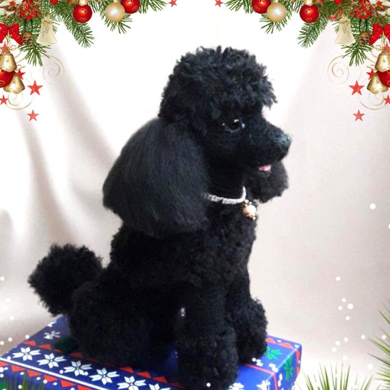 stuffed black poodle