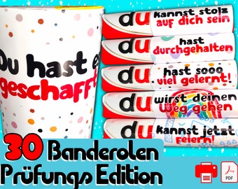 Download:30 Universal Duplo Abitur Banderolen Fahrschule, Prüfung, Bachelor, Abschluss, Master, Geschenk, Kind, Last- Minute, Test bestanden
