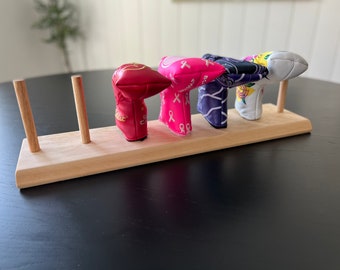 Personalized Golf Putter Cover Desk Display: Customizable Headcover Organizer