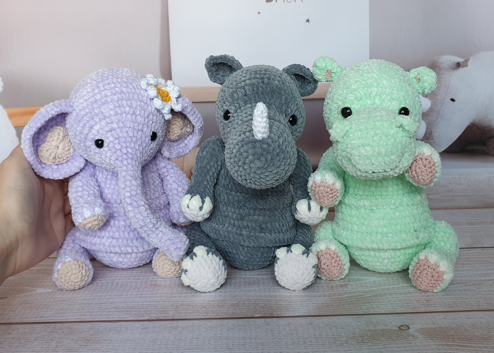 Crochet Pattern Safari Animals / set of 3 patterns / crochet Etsy