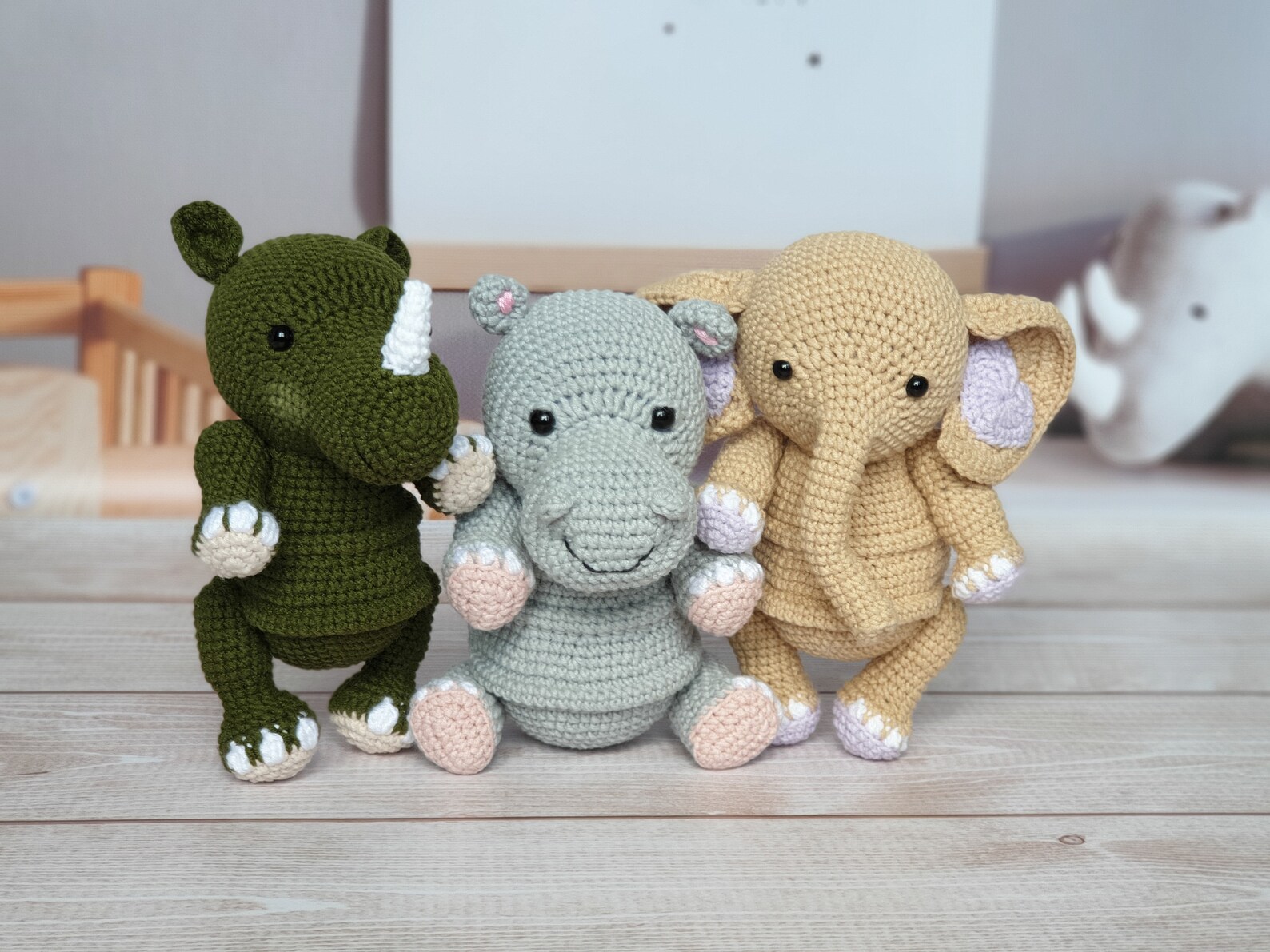 Crochet Pattern Safari Animals / set of 3 patterns / crochet Etsy