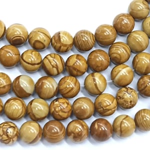 Camel Skin Jasper Round Beads: 4mm-10mm 15.5&quot; Strand