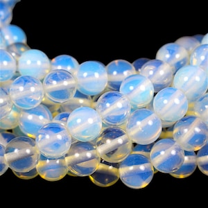 Opalite Gemstone Beads: Round Crystal DIY Jewelry Making (4mm-10mm)
