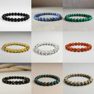 4mm Gemstone Beaded Bracelet: Natural Crystal Healing Jewelry