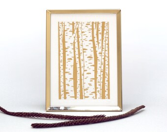 Tree Limited Edition Art Print in Gold & Black