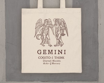 Gemini Horoscope Tote Bag - Gemini Gifts
