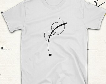 Bauhaus Shirt: Kandinsky Abstract Masterpiece "Free Curve to the Point"