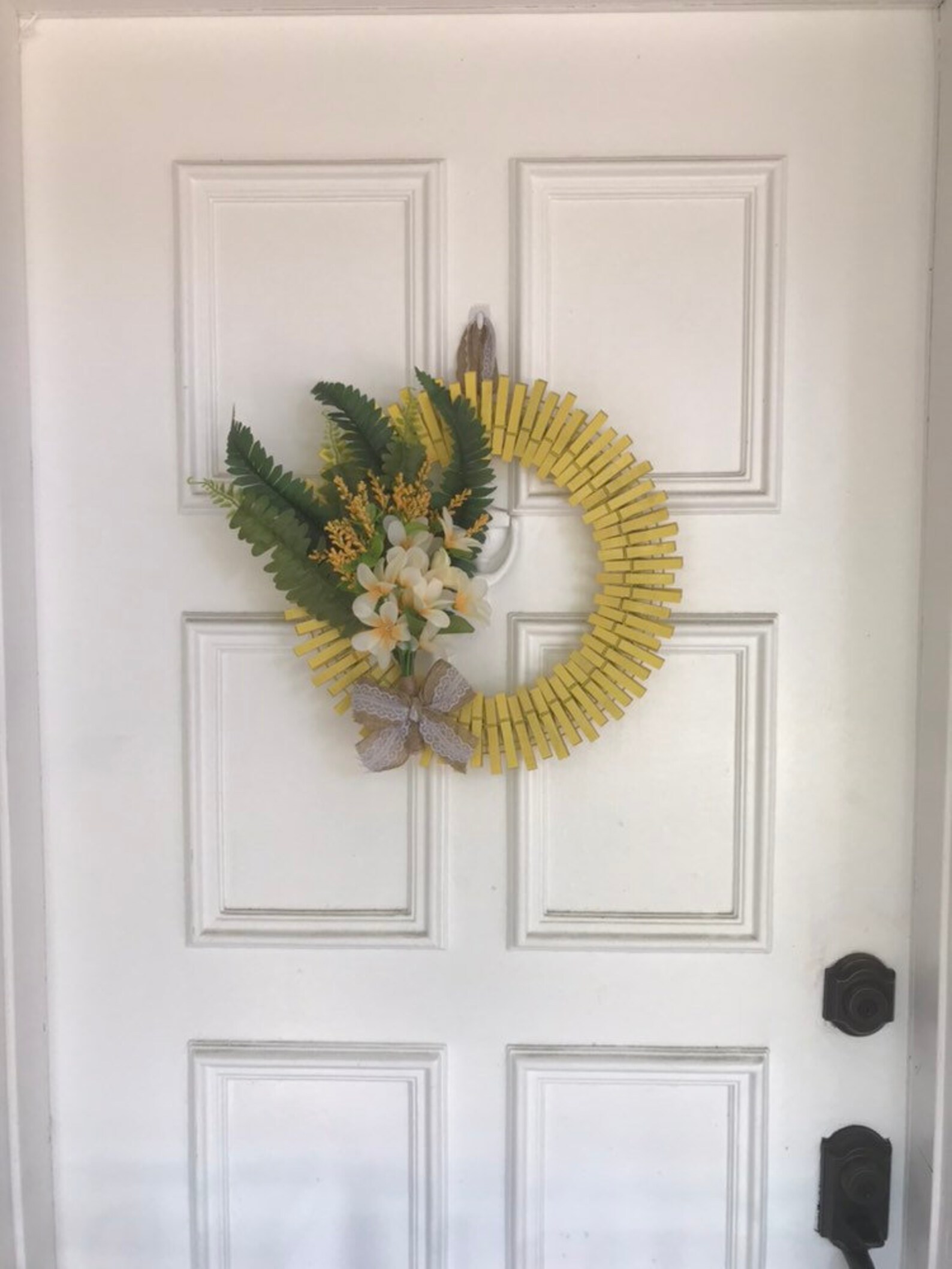 Yellow Flowers Wreath Front Door Wreath Rustic Home Decor Etsy
