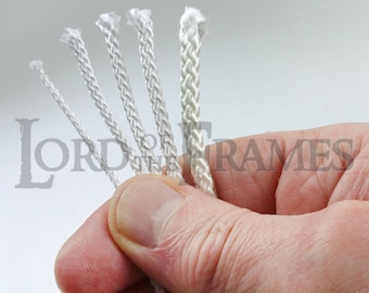 Low Stretch Polyester Picture Frame Hanging White Braided Cord String High Quality 22-84kg 1.6mm 2.2mm 2.5mm 3mm 4mm