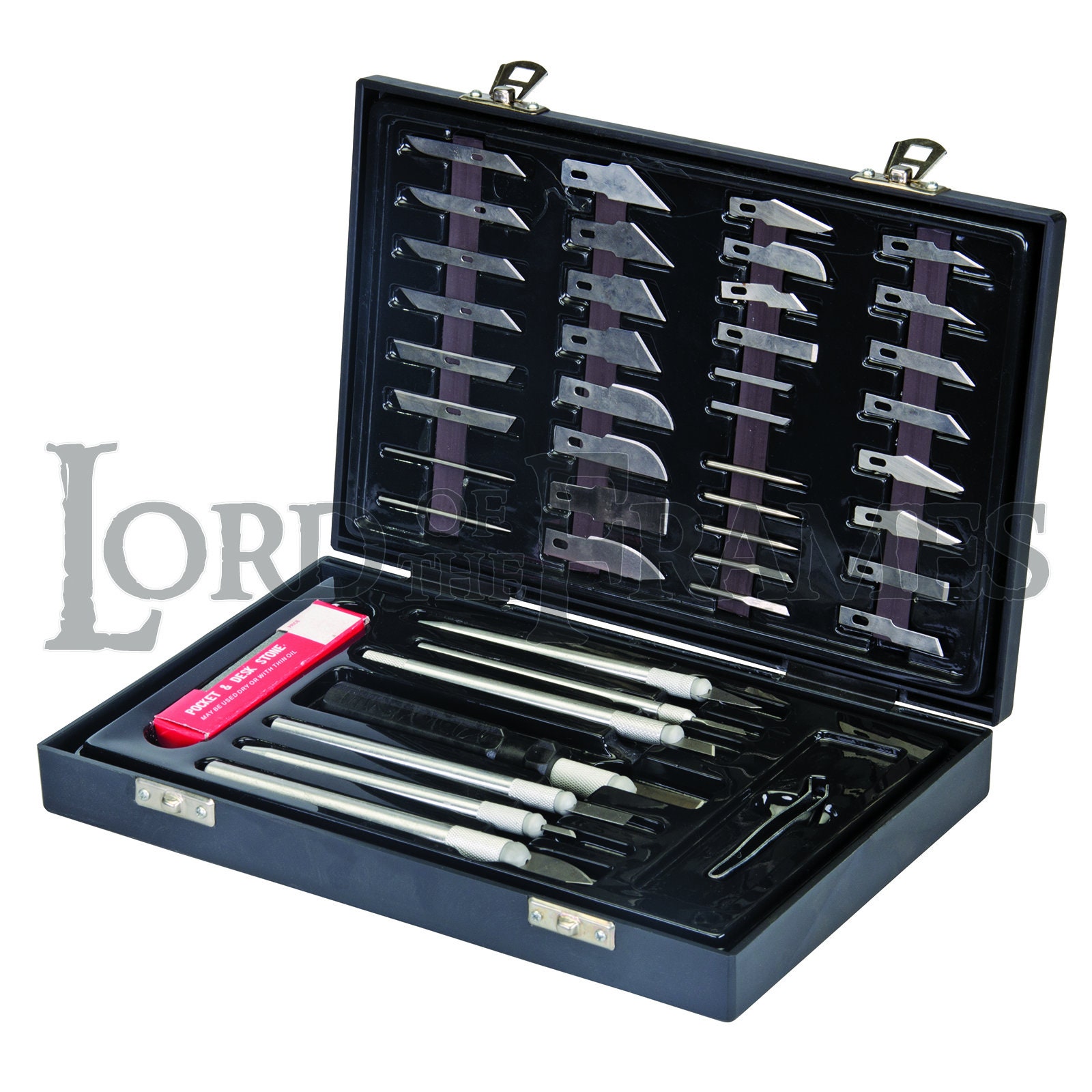 Hobby Knife Set 51 Piece Aluminium Handles Scalpel Blades