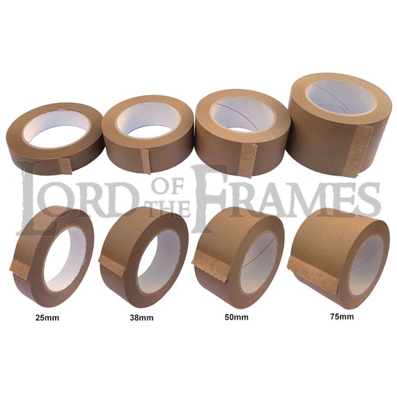 Eco 15 25mm 38mm 50mm X 50m Rolls Picture Framing Backing Craft Kraft Paper  Tape Self Adhesive 