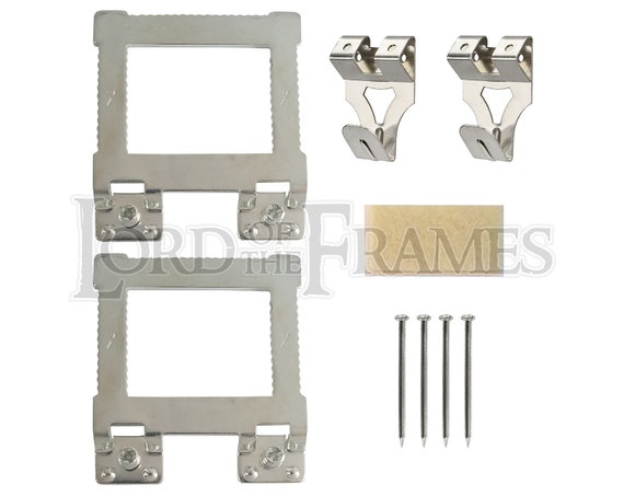 CWH3 ALUMINIUM METAL FRAMES HANGERS STRETCHED CANVAS HOLLOW BACK PICTURE SCREWS 