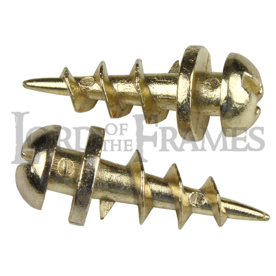 Plasterboard Hanging Screws Brass Plated 25mm Hang Picture Frame Mirror Painting Canvas 5kg