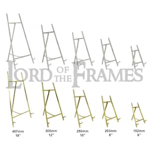 Cadre photo en laiton poli ou plaqué nickel, présentoir, chevalet, plan de table de mariage d'artiste 6 po./152 mm 8 po./200 mm 10 po./250 mm 12 po.