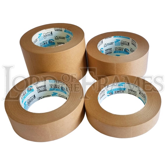 Self Adhesive Brown Kraft Tape 50m for Picture Framing & Mounting in 25mm,  38mm and 50mm 