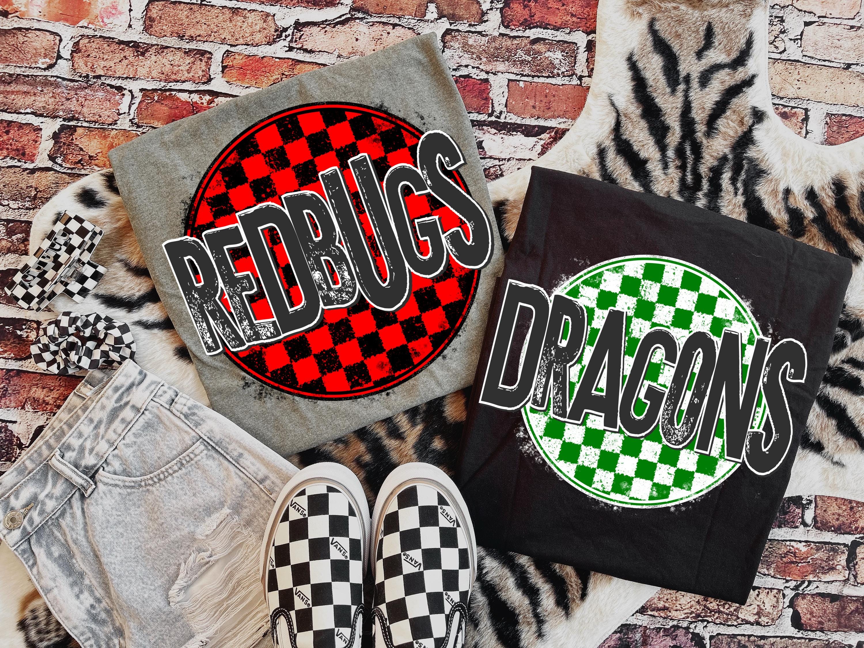 Custom Checkered Mascots, School Mascot customs, PNG, digital download