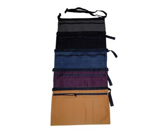 Coloured Denim, 4 Pocket, Money Belt, Sewing Belt, Art and Crafts Belt, Craft Stall Belt, Gardening Tool Belt, Market Trader, Utility Belt