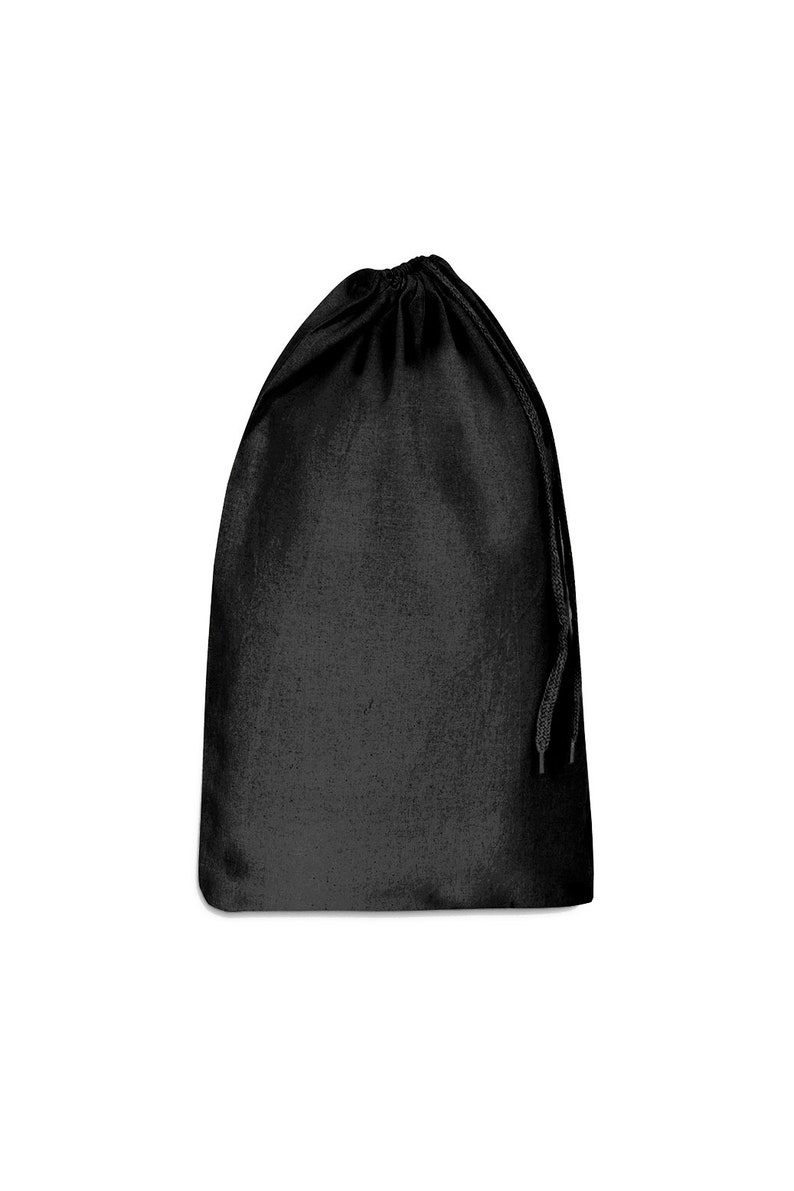 Cotton Drawstring Bag, Bronta Mill, Plain Cotton, BLACK, 100% Cotton, Eco Friendly, Drawstring, Bag, Stuff bag, Bag for printing, Crafts image 3