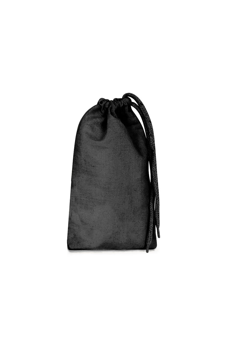 Cotton Drawstring Bag, Bronta Mill, Plain Cotton, BLACK, 100% Cotton, Eco Friendly, Drawstring, Bag, Stuff bag, Bag for printing, Crafts image 4