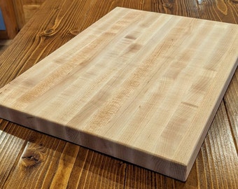 Maple Butcher Block Cutting Board Edge Grain 1.25" Thick